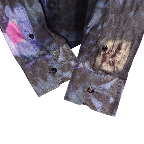 FW21 Louis Vuitton | SILK | Damier Salt | Acid / Bleach Wash | Button Up - Picture 14 of 16